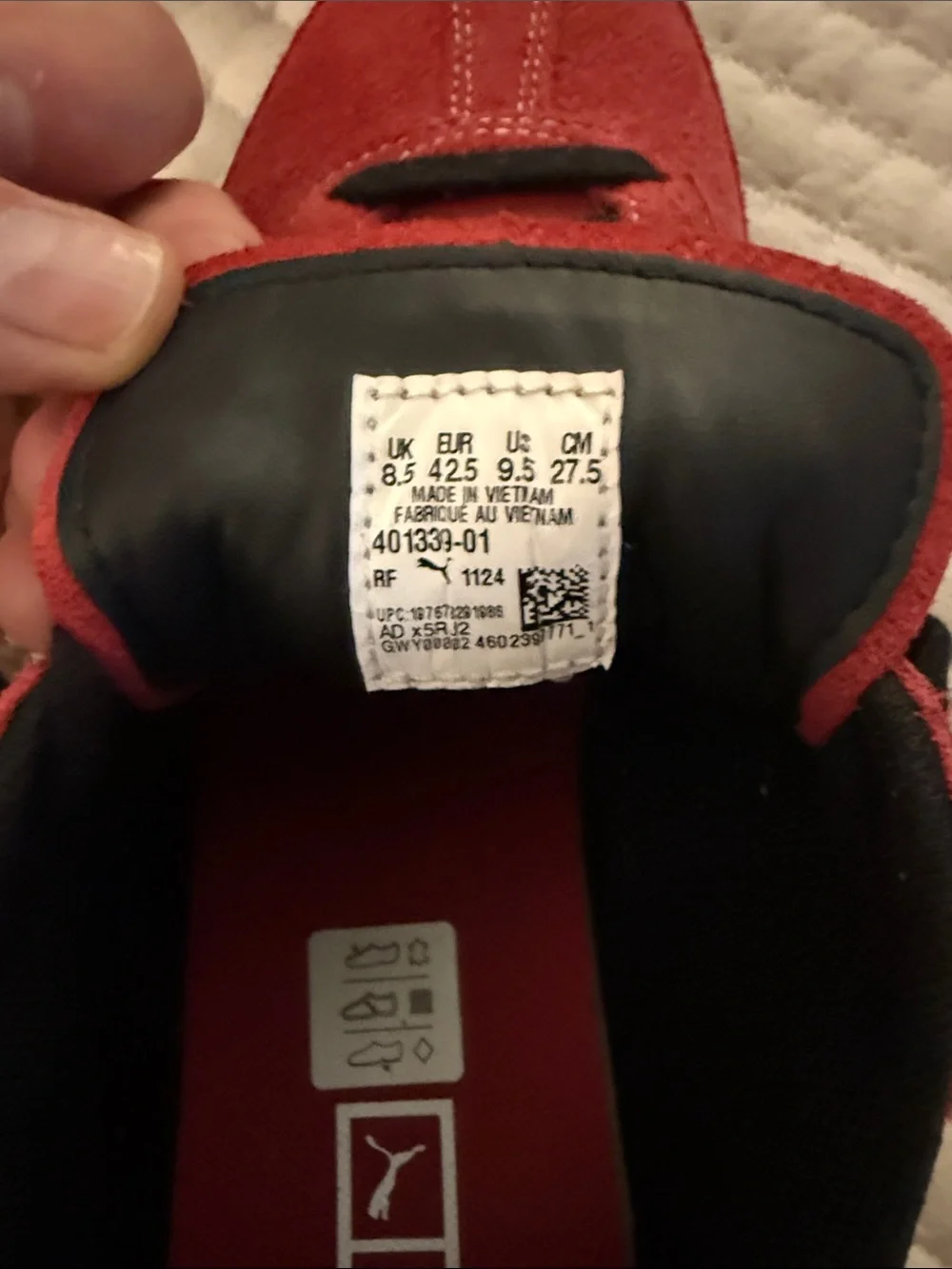 Puma Easy Riders red suede sneakers